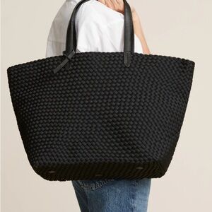 NAGHEDI Jetsetter Elegant Onyx Woven Tote Bag
